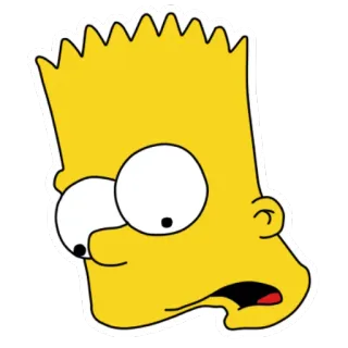 😲 Bart Simpson The Simpsons Bart Simpson, The Simpsons, cartoon, animated, character, yellow telegram sticker