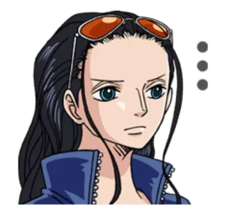 💬 Nico Robin One Piece anime, kartun, stiker, one piece, nico robin, manga whatsapp sticker
