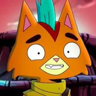 😁 cartone animato, gatto, personaggio, animazione, arancione telegram sticker