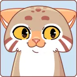 😰 кот, животное, милый, стикер, мультфильм telegram sticker
