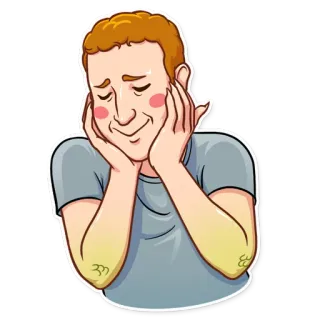 ☺️ 男性, 顔, 幸せ, 笑顔, 人 telegram sticker