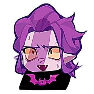 🦇 Desenho animado, Vampiro, Monstro, Fofo, Emo, Morcego, Presas telegram sticker