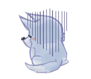 😨 волк, грустный, милый, животное, обеспокоенный telegram sticker