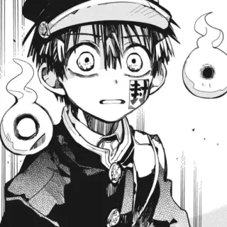 🥢 Hanako Toilet-bound Hanako-kun anime, manga, ghost, school uniform, supernatural, ghost telegram sticker