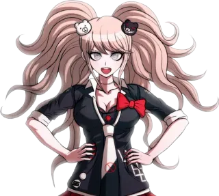 😏 Junko Enoshima Danganronpa Anime, Postać, Junko Enoshima, Danganronpa, Manga, Kobieta whatsapp sticker
