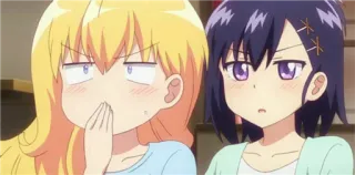 😶 anime, girls, funny, expressions, cute telegram sticker