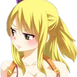 😶 Lucy Heartfilia Fairy Tail anime, character, blonde, lucy heartfilia, fairy tail, mage telegram sticker