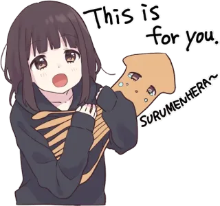 🎉 This is for you.
SURUMENHERA~ Anime, Dễ thương, Cô gái, Kawaii, Quà tặng telegram sticker