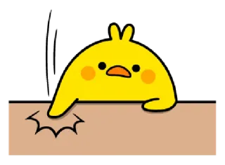 😡 poussin, dessin animé, mignon, animal, jaune whatsapp sticker