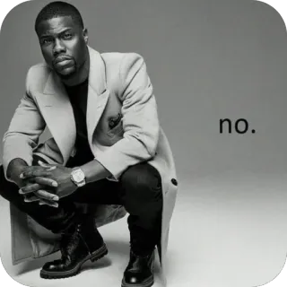 🫥 Kevin Hart no. kevin hart, no, reaction, funny, refusal, actor, comedian, disagreement telegram sticker