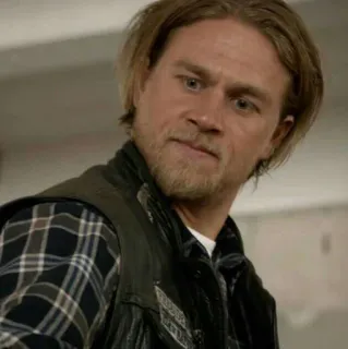 😡 Jax Teller Sons of Anarchy biker, motorcycle club, leather vest, man telegram sticker