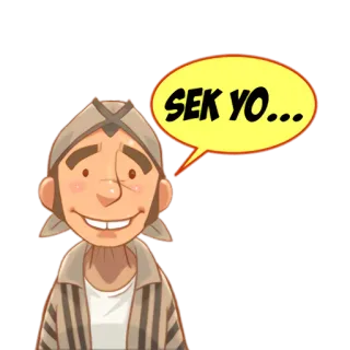 😙 SEK YO... kartun, karakter, salam telegram sticker