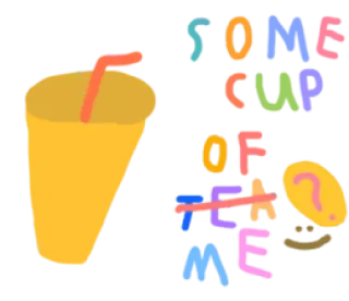 😉 SOME CUP OF TEA!? Tee, Tasse, Getränk, Cartoon, Getränk whatsapp sticker