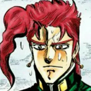 🥵 Kakyoin Noriaki JoJo's Bizarre Adventure Anime, Kakyoin, JoJo's Bizarre Adventure, smutny, płacz telegram sticker