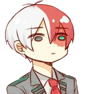 😳 Shoto Todoroki My Hero Academia Anime, Manga, Karakter, Shoto Todoroki, My Hero Academia, Seragam sekolah whatsapp sticker