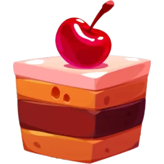 🧁 bolo, sobremesa, cereja, doce, comida, pastelaria telegram sticker