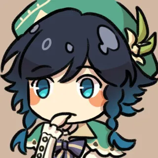 🤨 Venti Genshin Impact Anime, Jeu, Genshin Impact, Venti, Personnage, Chibi whatsapp sticker