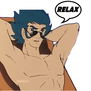 🌄 RELAX thư giãn, chill, anime, manga, ngầu, kính râm telegram sticker