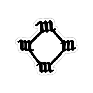 💢 huruf m, simbol, pola, abstrak, geometris, bentuk telegram sticker