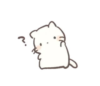❓ kat, schattig, kawaii, sticker telegram sticker