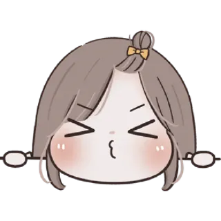 🩰 fofo, desenho animado, menina, adesivo, kawaii telegram sticker