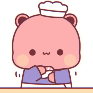 🐼 schattig, beer, cartoon, kok, kawaii, dier telegram sticker