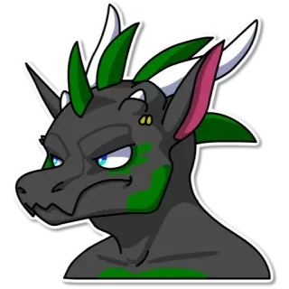 😠 smok, antro, futrzak, stworzenie, potwór telegram sticker