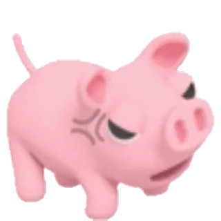 😠 돼지, 동물, 화난, 이모지 whatsapp sticker