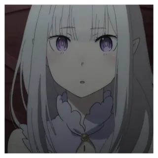 📎 Emilia Re:Zero Anime, Emilia, Re Zero, Waifu, Lindo, Elfo whatsapp sticker