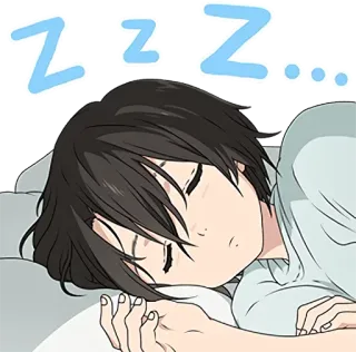 😴 zzz... anime, sleep, zzz, sleeping, tired, dream telegram sticker