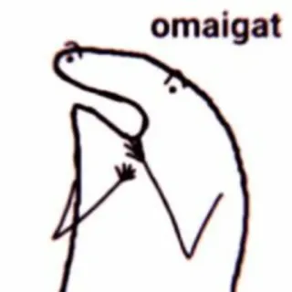 😱 omaigat florkofcows, omaigat, meme, funny, drawing whatsapp sticker