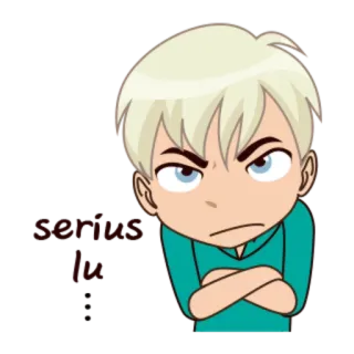 😑 Sorry that it is boos, geïrriteerd, cartoon, personage, sorry whatsapp sticker