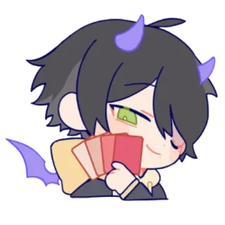 😈 Anime, Iblis, Lucu, Kartu telegram sticker