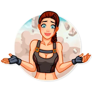 🤷‍♀️ Frau, Mädchen, Schulterzucken, Frage, weiblich, Cartoon telegram sticker
