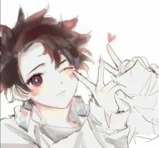 🍃 Anime, Dibujos animados, Personaje, Chico, Lindo, Pegatina, Ilustración whatsapp sticker