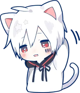 😅 Anime, Katze, Kawaii, Niedlich, Manga, Cartoon telegram sticker