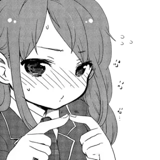 😳 anime, manga, character, girl, cute, blushing telegram sticker
