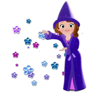 💁 Sofia Sofia the First princesse, magie, sorcier, dessin animé telegram sticker