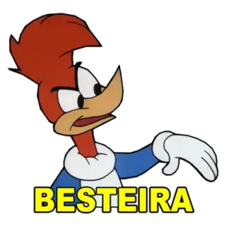 🤨 Woody Woodpecker BESTEIRA desenho animado, pássaro, madeira, pica-pau, nonsense telegram sticker