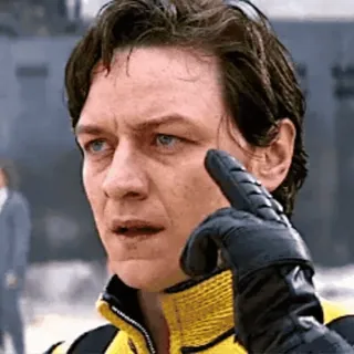😳 Professor X X-Men x-men, james mcavoy, professor x, mittelfinger, beleidigend telegram sticker