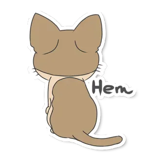 🤐 Hem แมว, ลูกแมว, สัตว์เลี้ยง, สัตว์, สติกเกอร์ telegram sticker