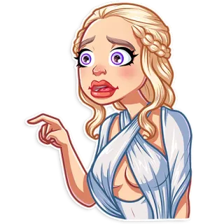 😟 Daenerys Targaryen Game of Thrones daenerys targaryen, game of thrones, aufkleber, cartoon telegram sticker