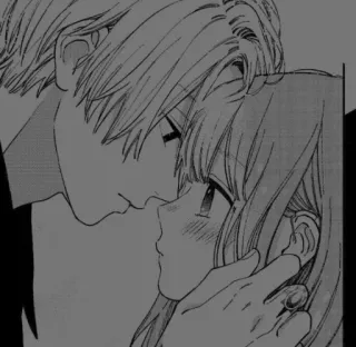 😁 Manga, Anime, Romance, Bacio, Coppia, Amore telegram sticker
