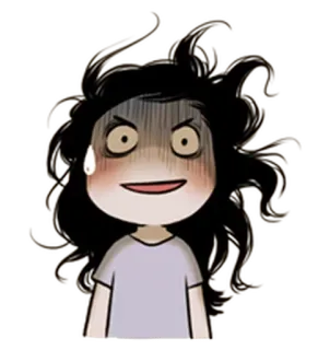 😱 cartoon, expression, anxious, worried, stressed, character, panic telegram sticker