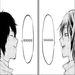 😊 XEXEXEXE XAXAXAXA Manga, Anime, Rire, Texte, Personnages telegram sticker