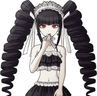 🃏 Celestia Ludenberg Danganronpa Anime, Gótico, Moda, Penteado telegram sticker