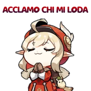 👐 Klee Genshin Impact ACCLAMO CHI MI LODA Klee, Genshin Impact, Videospiel, Charakter, Anime, Manga telegram sticker
