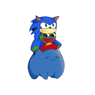 🦔 Pepe the Frog Meme, Pepe, Rana, Sonic, Dibujo animado telegram sticker