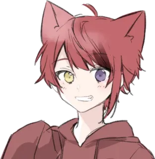 🙂 アニメ, 猫耳, ケモミミ, 可愛い, カワイイ, マンガ telegram sticker