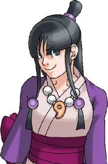 😏 Maya Fey Ace Attorney ビデオゲーム, 霊媒, 弁護士, 仲間 telegram sticker